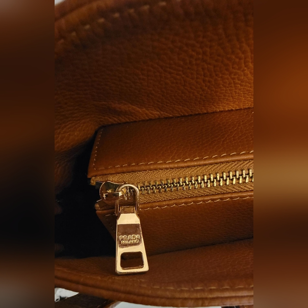 Prada brown cognac handbag - Picture 8 of 12